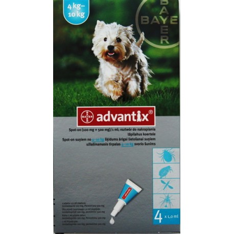 Advantix Spot-on 4 - 10kg - 1 pipeta