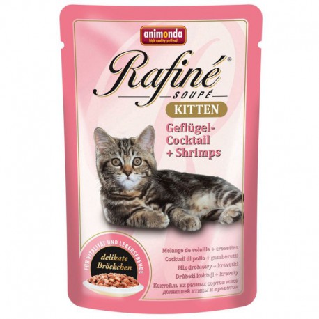 Animonda Rafine Soupe Kitten Koktail Drobiowy z Krewetkami 100g